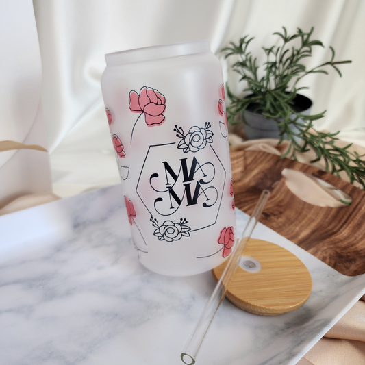 Custom Frosted 16oz Glass Cup