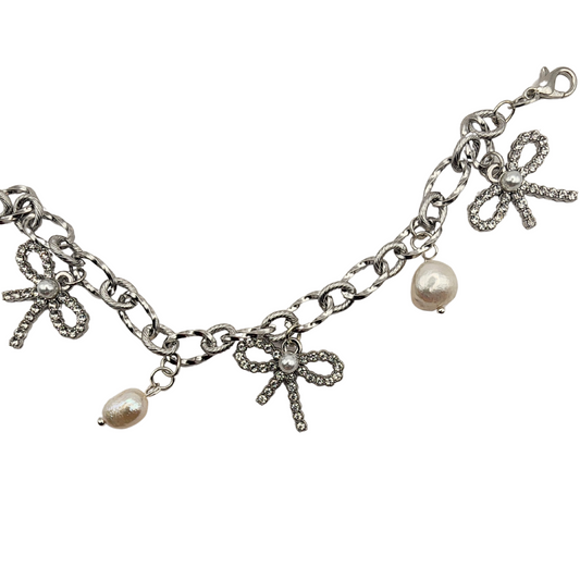 Bow & Pearl Bracelet