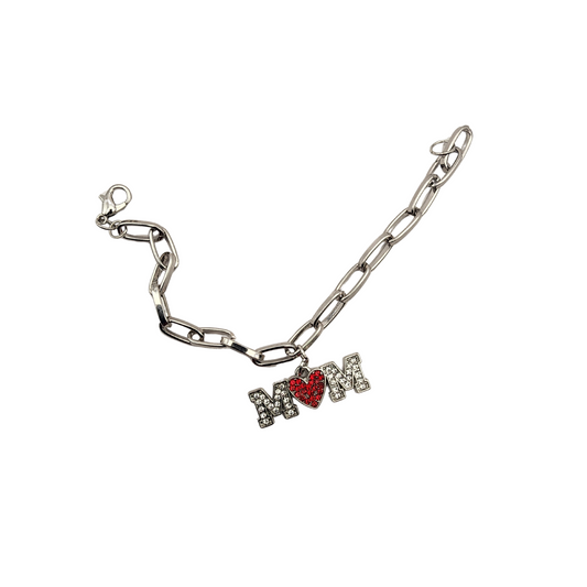 Heart of Mom – Silver Sparkle Bracelet