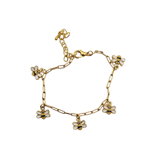 Bee Kind – Gold Charm Bracelet