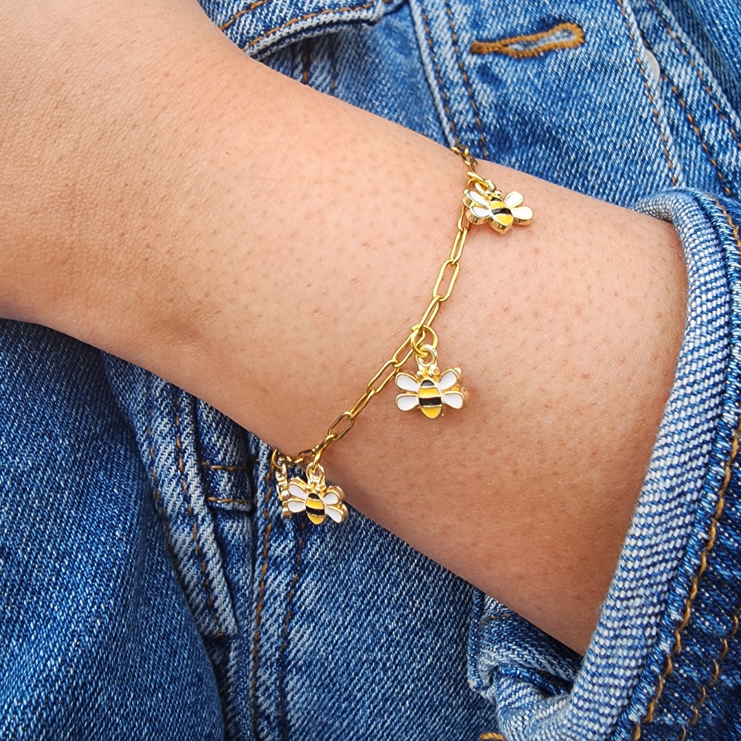 Cartas al Ser – Pulsera/Tobillera de Eslabones Dorados