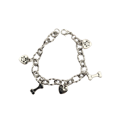 My Dog, My Heart – Silver Charm Bracelet