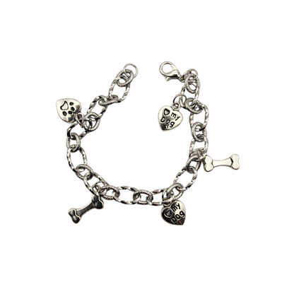 My Dog, My Heart – Silver Charm Bracelet