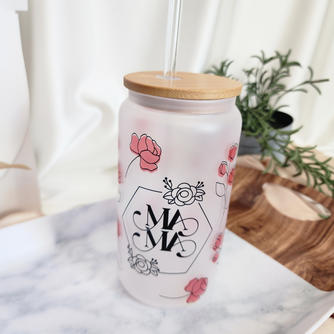 Custom Frosted 16oz Glass Cup